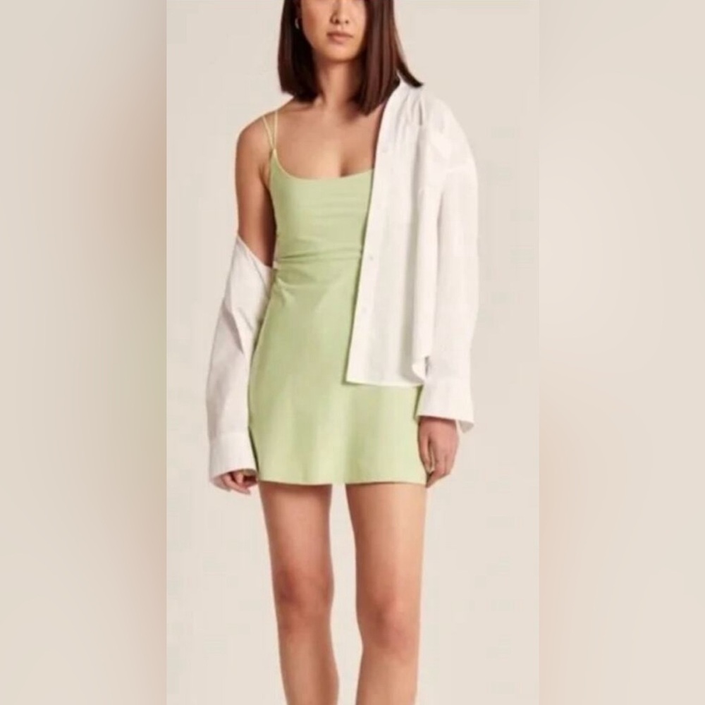 Abercrombie & Fitch Light Green Mini Slip Dress